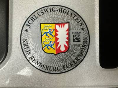 Sicherheitscode Plakette hinten (3-stellig)