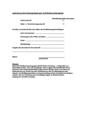 Antrag Halterauskunft