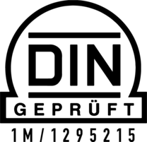 DIN geprüft – Kennzeichenschilder nach DIN 74069, Register-Nr. 1M12952/19