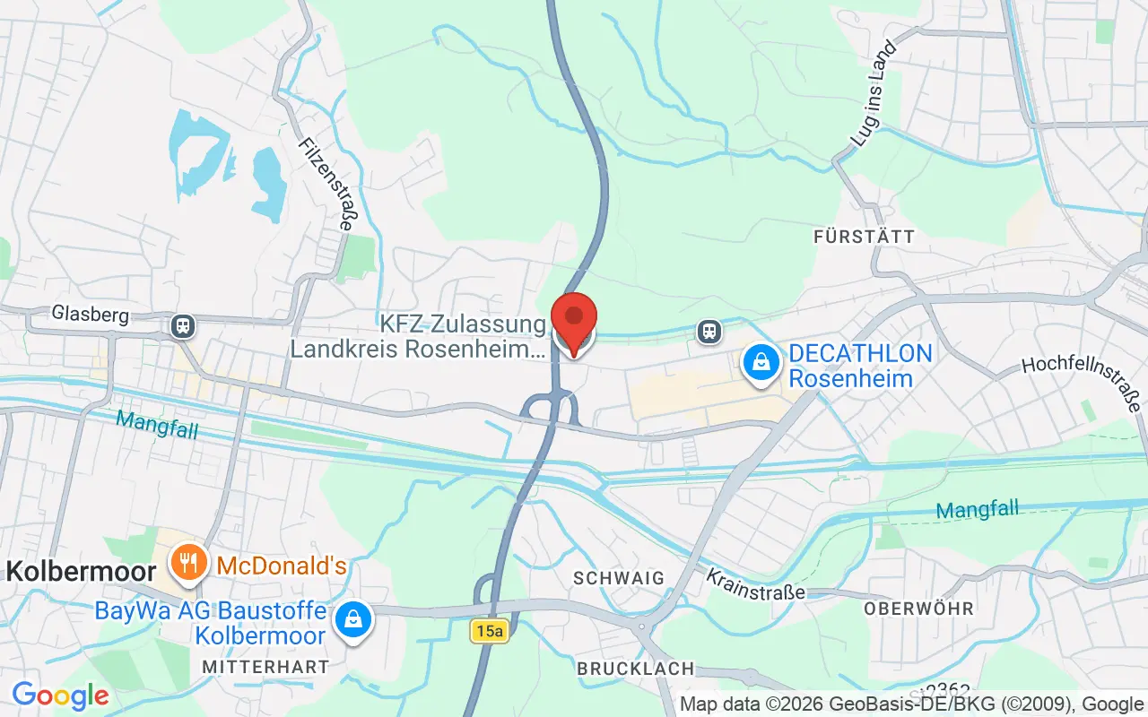 Zulassungsstelle Rosenheim Kreis auf der Karte