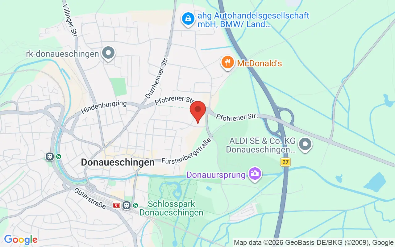 Zulassungsstelle Donaueschingen auf der Karte