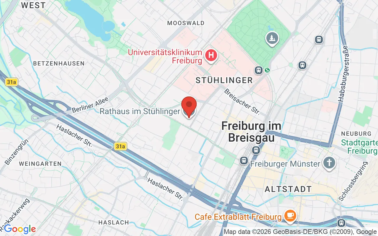 Zulassungsstelle Freiburg im Breisgau auf der Karte