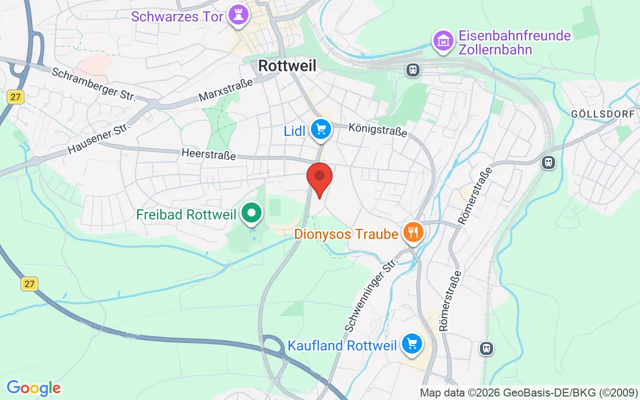 Zulassungsstelle Rottweil auf der Karte