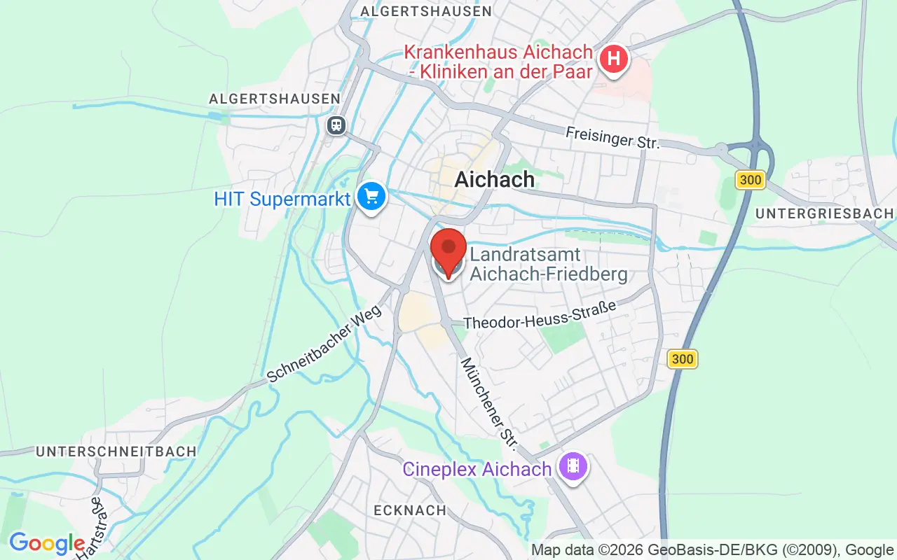 Zulassungsstelle Aichach auf der Karte