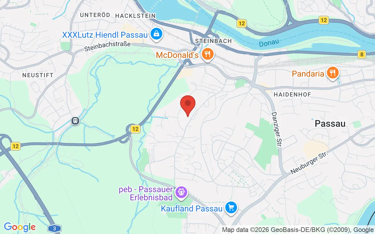 Zulassungsstelle Passau auf der Karte
