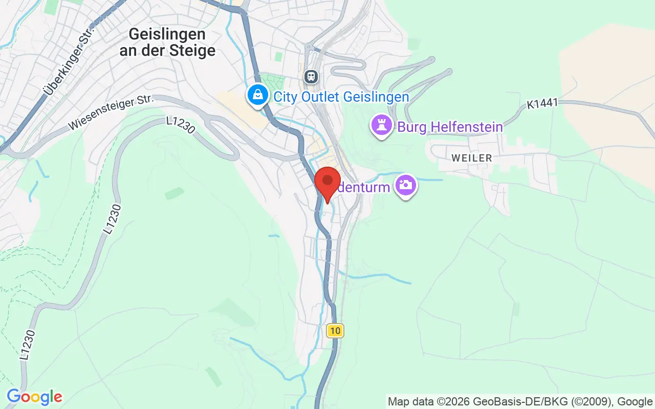 Zulassungsstelle Geislingen auf der Karte