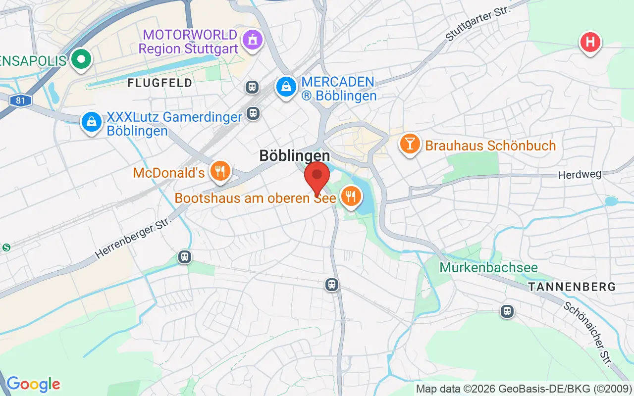 Zulassungsstelle Böblingen auf der Karte