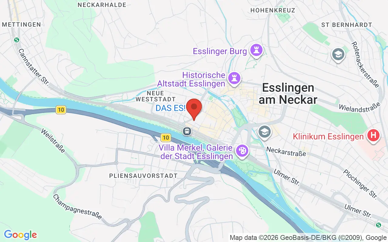 Zulassungsstelle Esslingen am Neckar auf der Karte