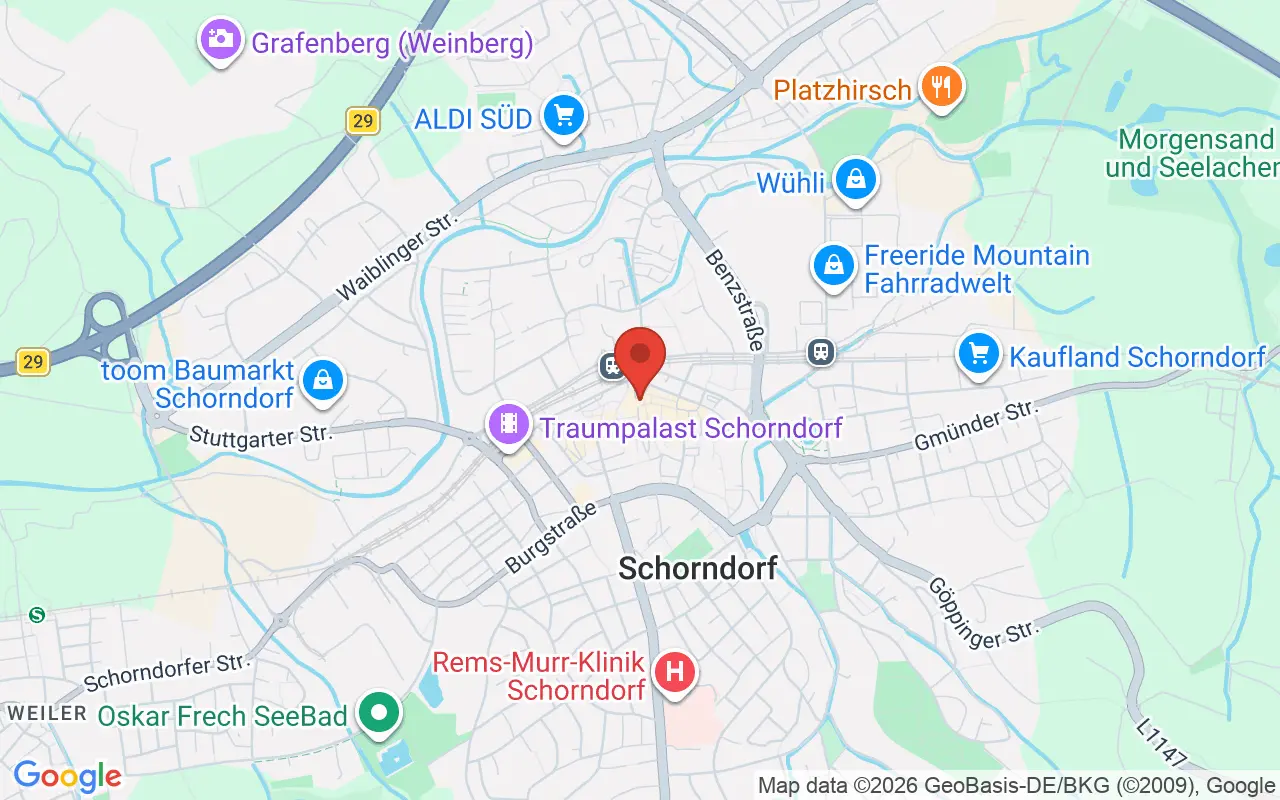 Zulassungsstelle Schorndorf auf der Karte