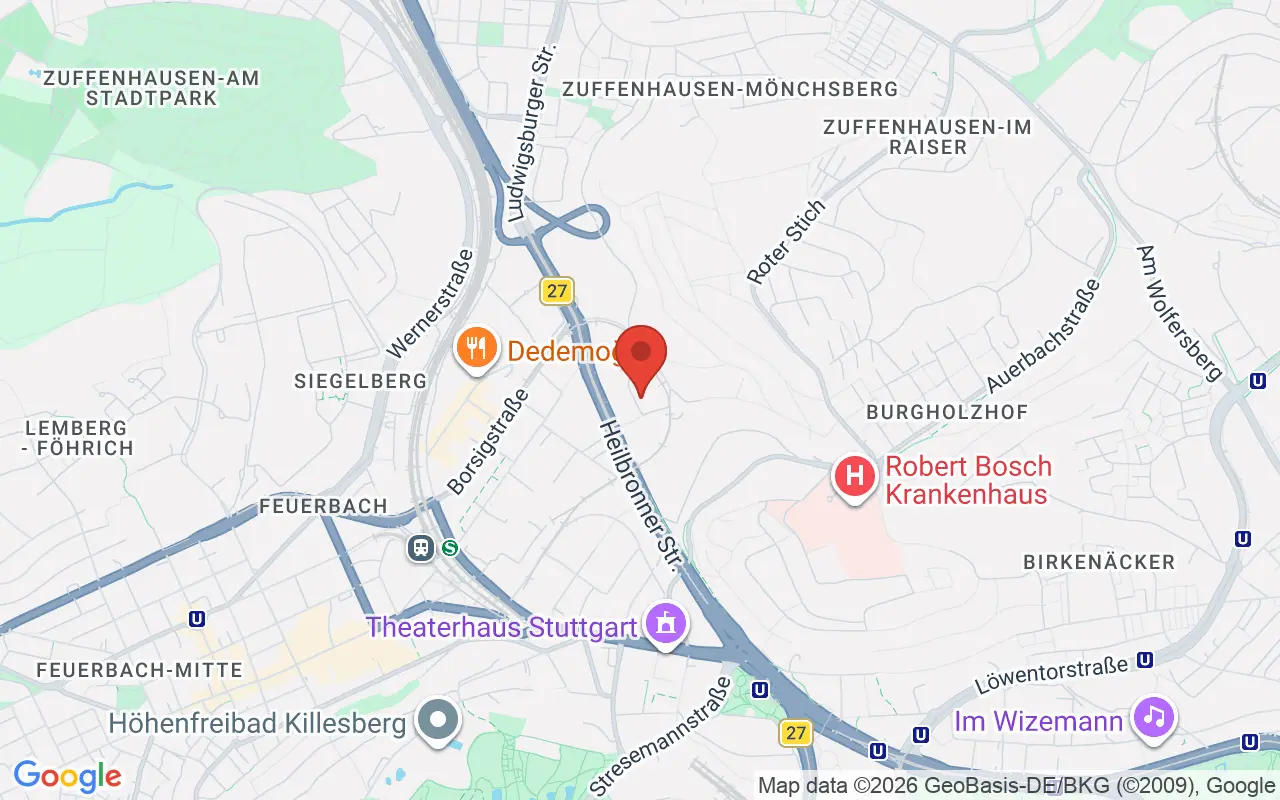 Zulassungsstelle Stuttgart auf der Karte