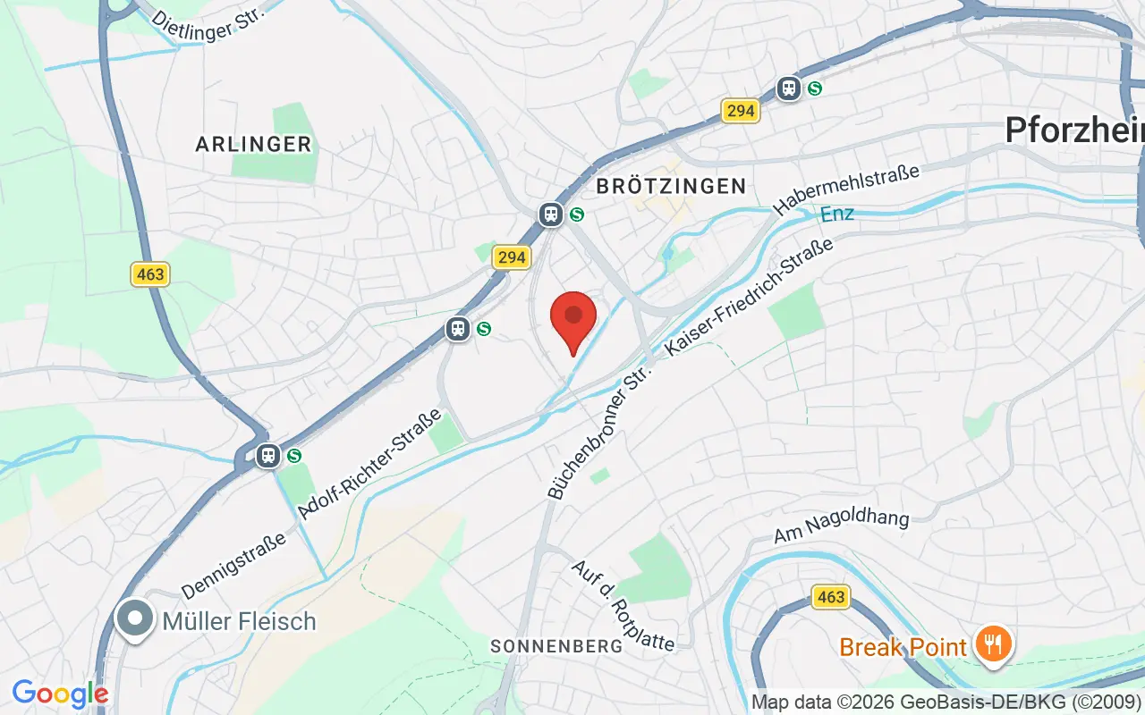 Zulassungsstelle Pforzheim auf der Karte