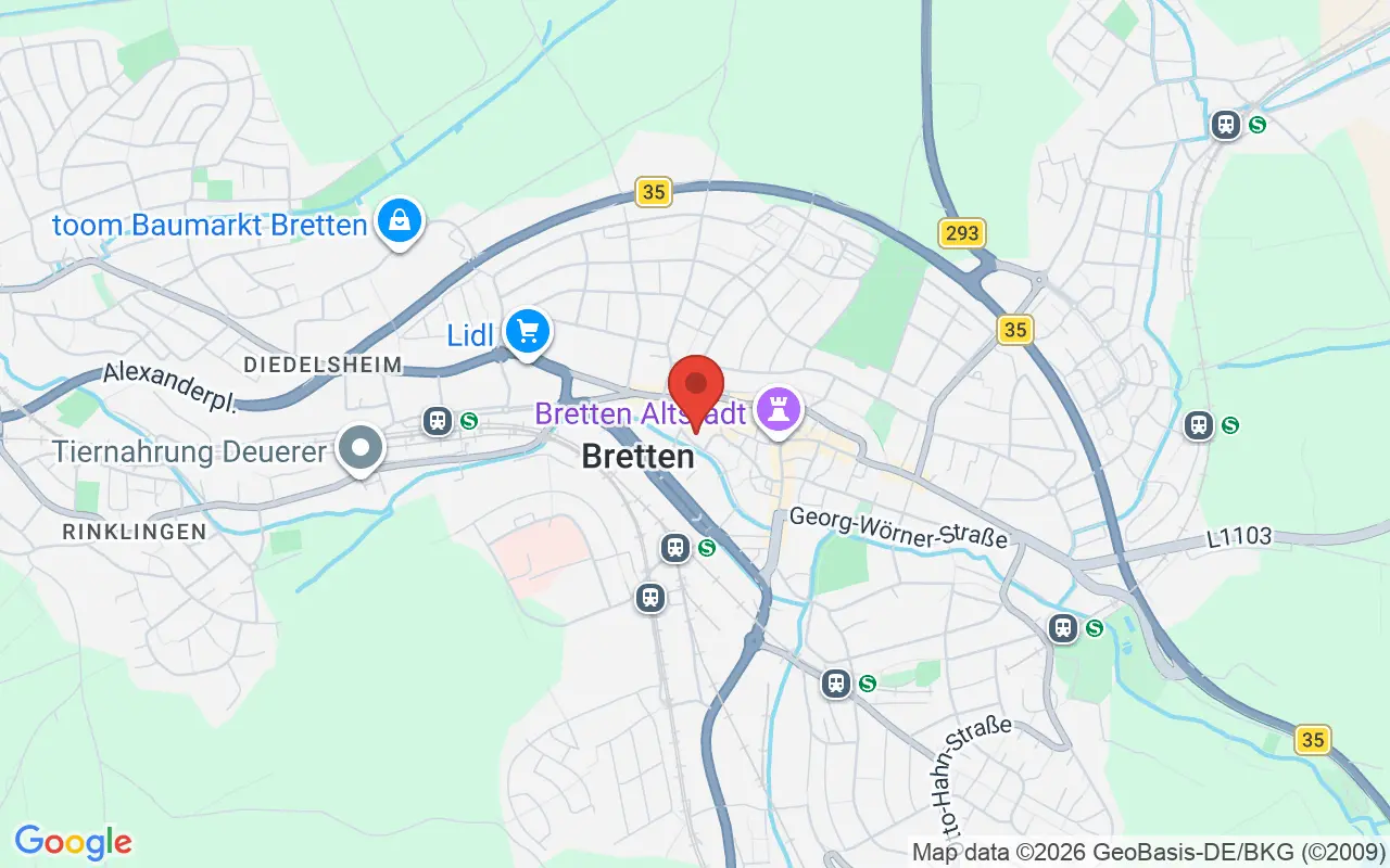 Zulassungsstelle Bretten auf der Karte
