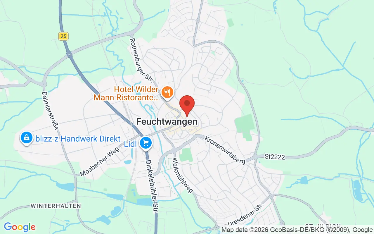 Zulassungsstelle Feuchtwangen auf der Karte