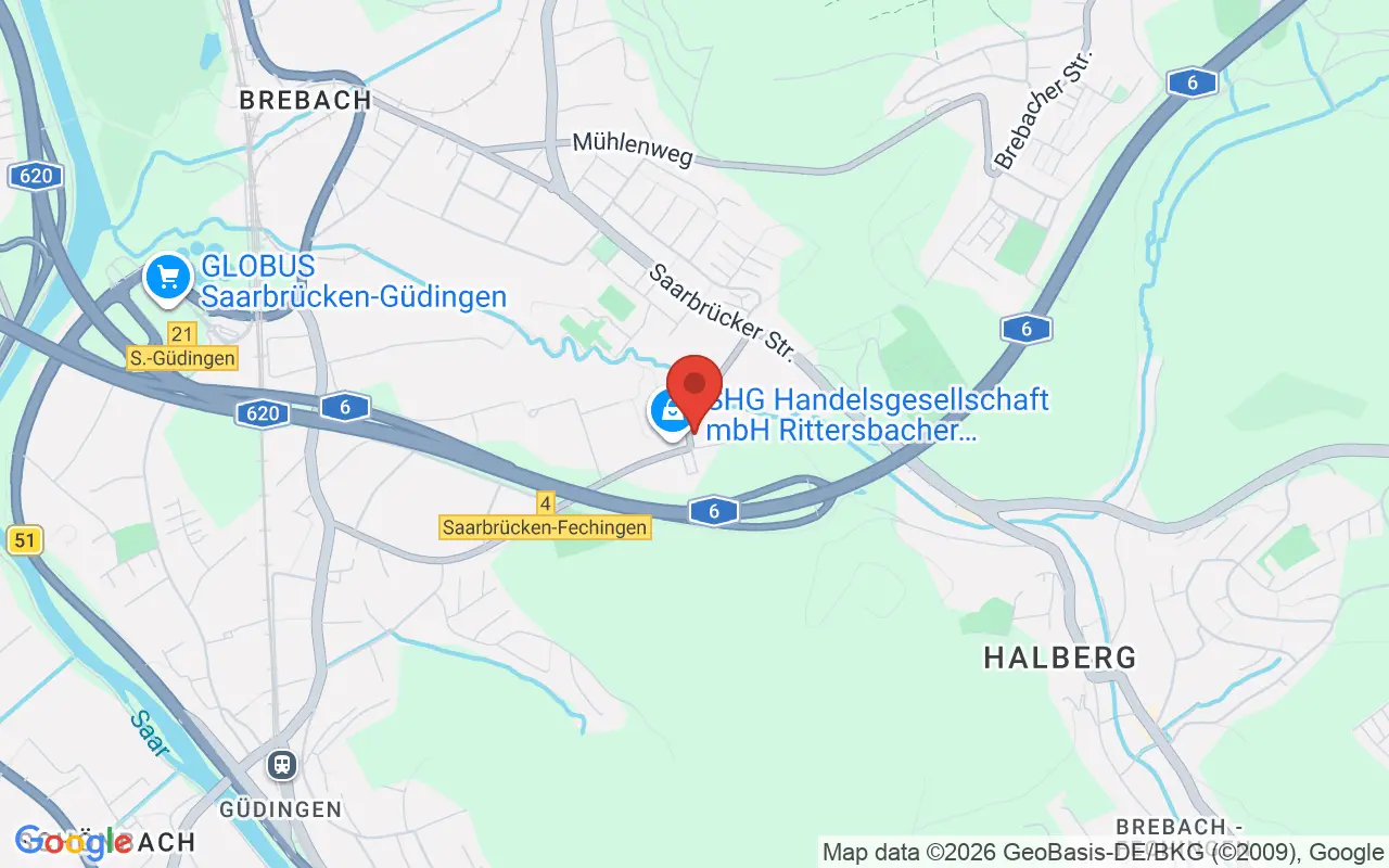 Zulassungsstelle Saarbrücken auf der Karte