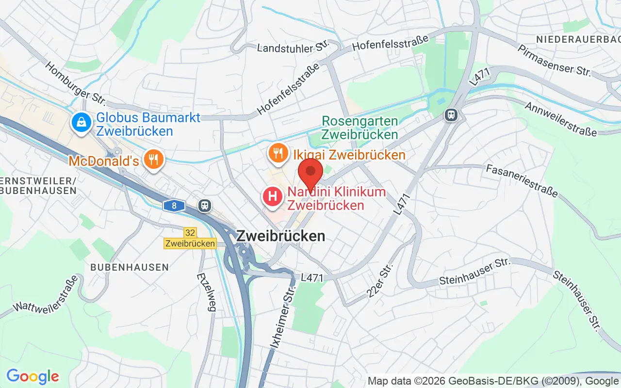Zulassungsstelle Zweibrücken auf der Karte