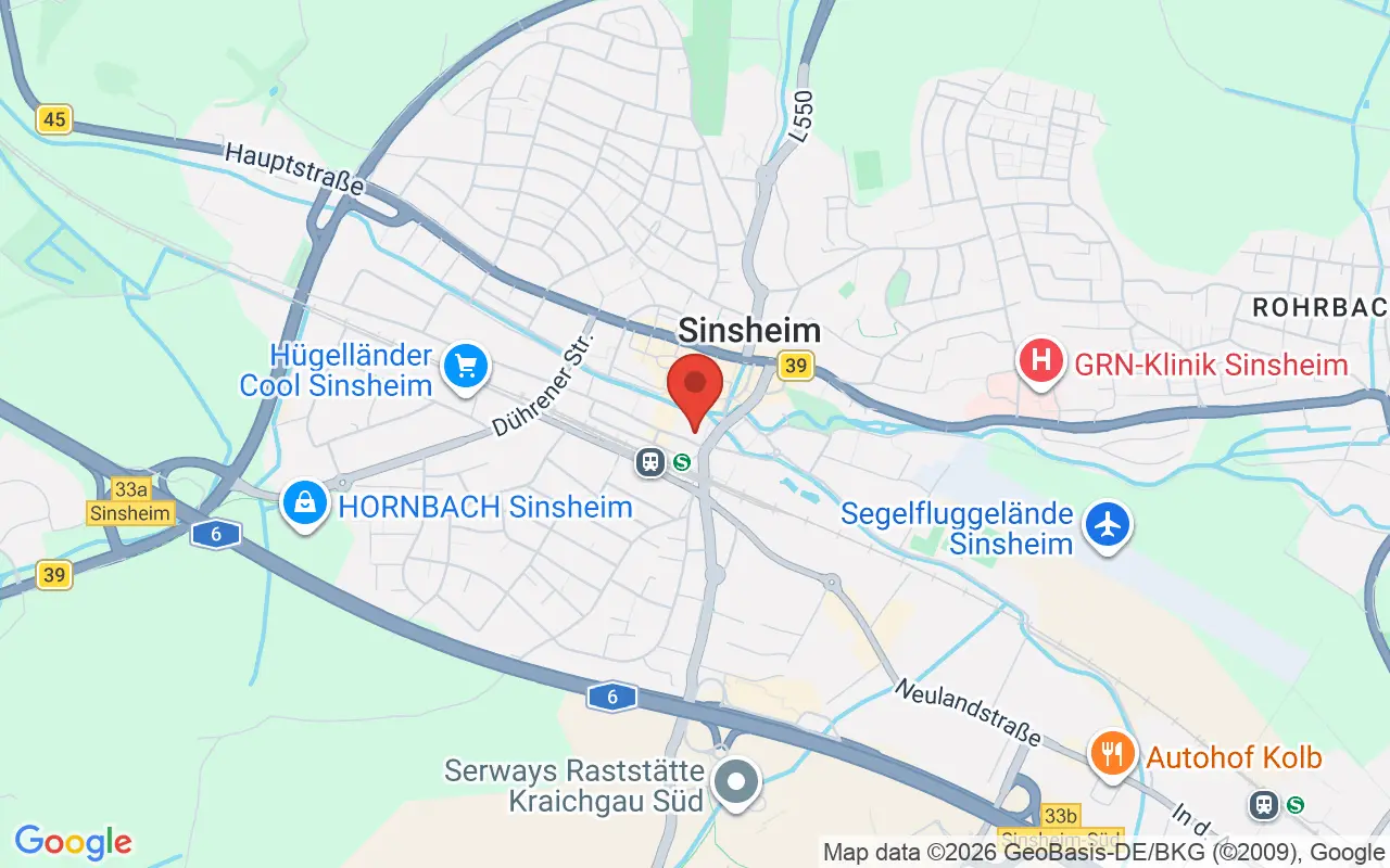 Zulassungsstelle Sinsheim auf der Karte