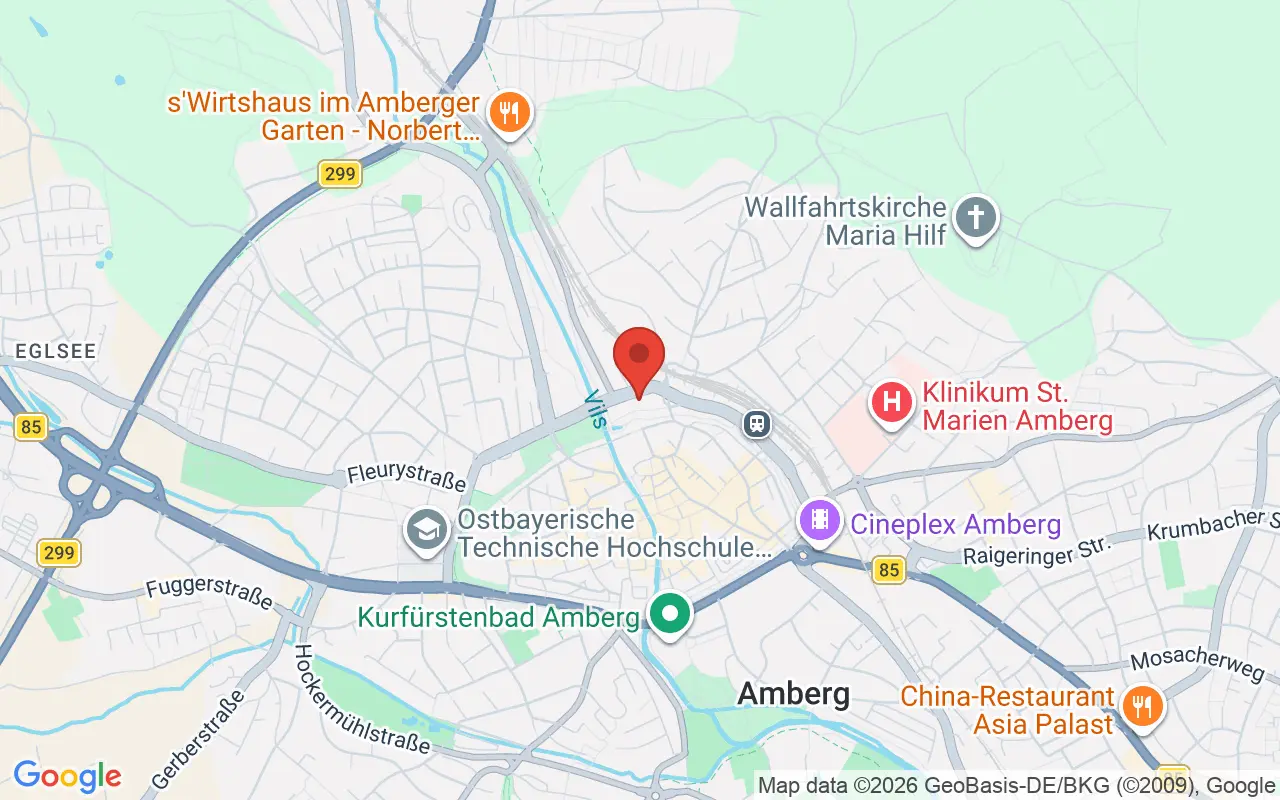 Zulassungsstelle Amberg auf der Karte