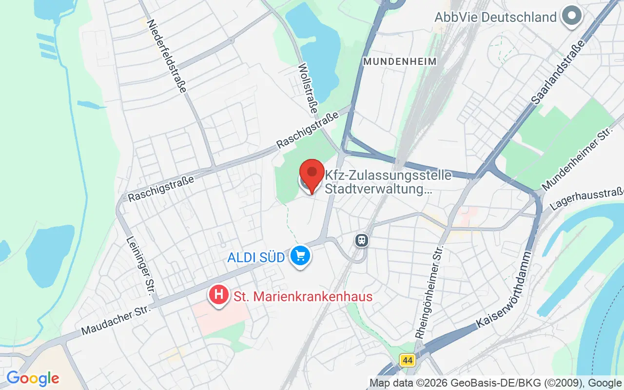 Zulassungsstelle Ludwigshafen am Rhein auf der Karte