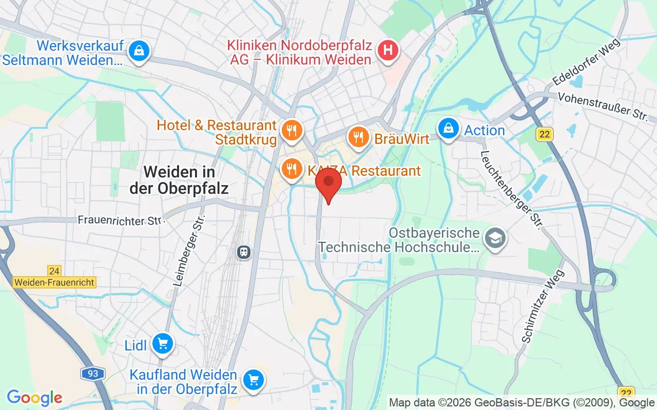 Zulassungsstelle Weiden in der Oberpfalz auf der Karte