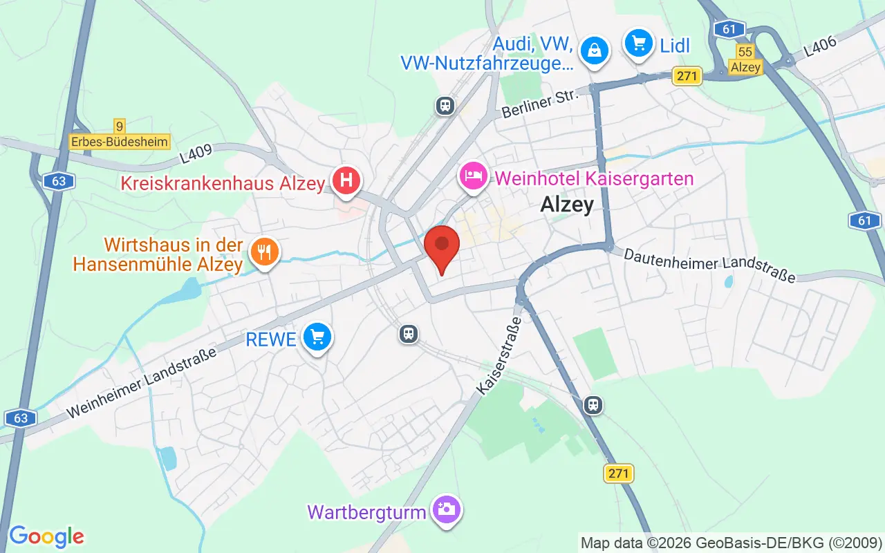 Zulassungsstelle Alzey auf der Karte