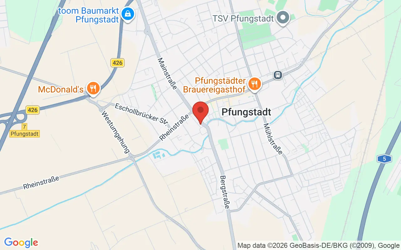 Zulassungsstelle Pfungstadt auf der Karte