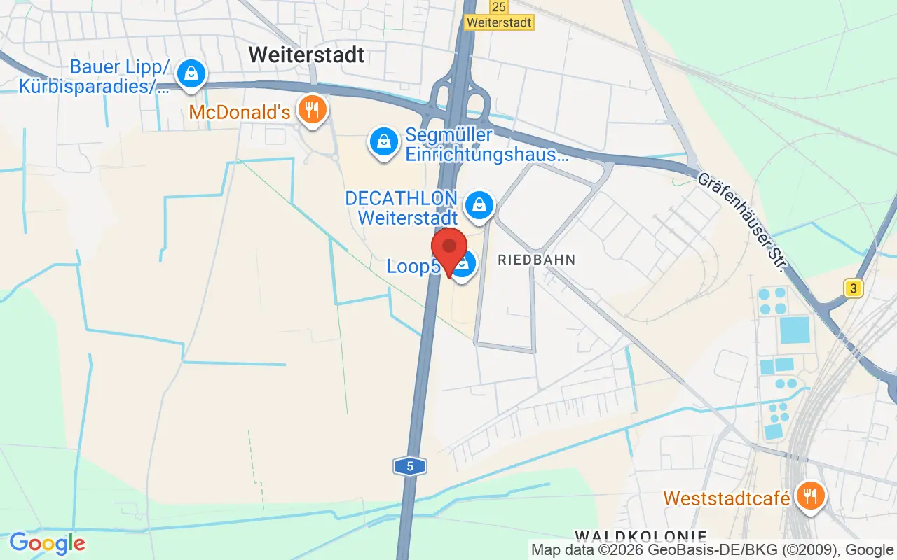Zulassungsstelle Weiterstadt auf der Karte