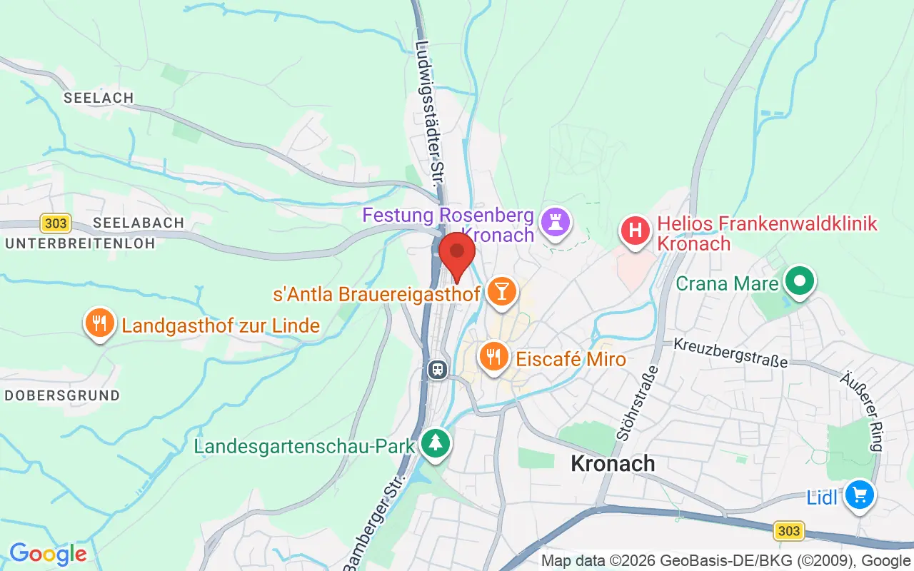 Zulassungsstelle Kronach auf der Karte