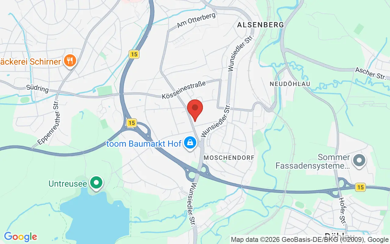 Zulassungsstelle Hof auf der Karte