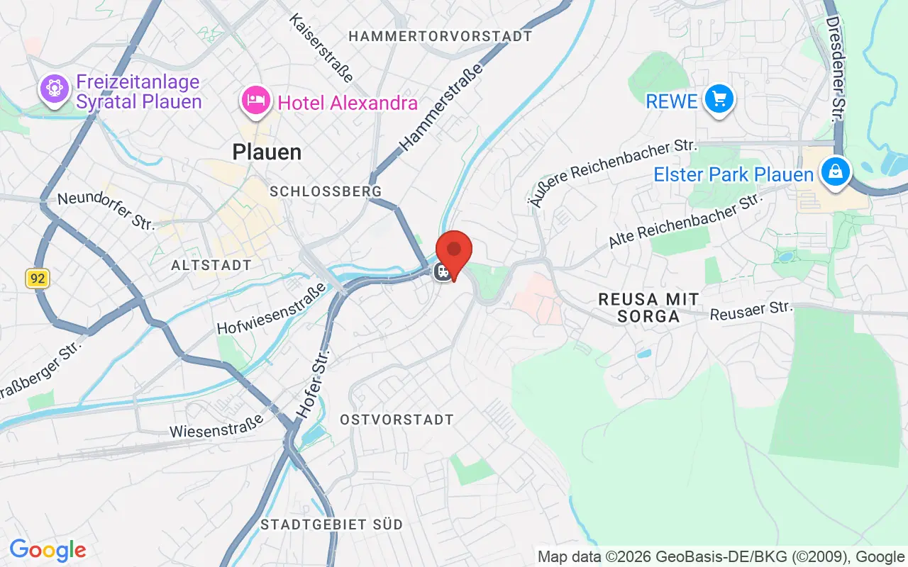 Zulassungsstelle Plauen auf der Karte