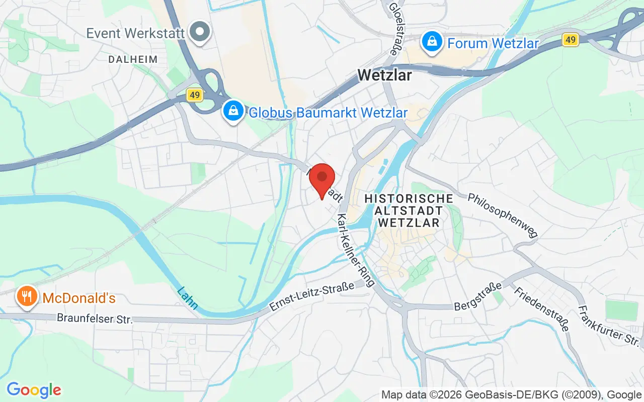 Zulassungsstelle Wetzlar auf der Karte