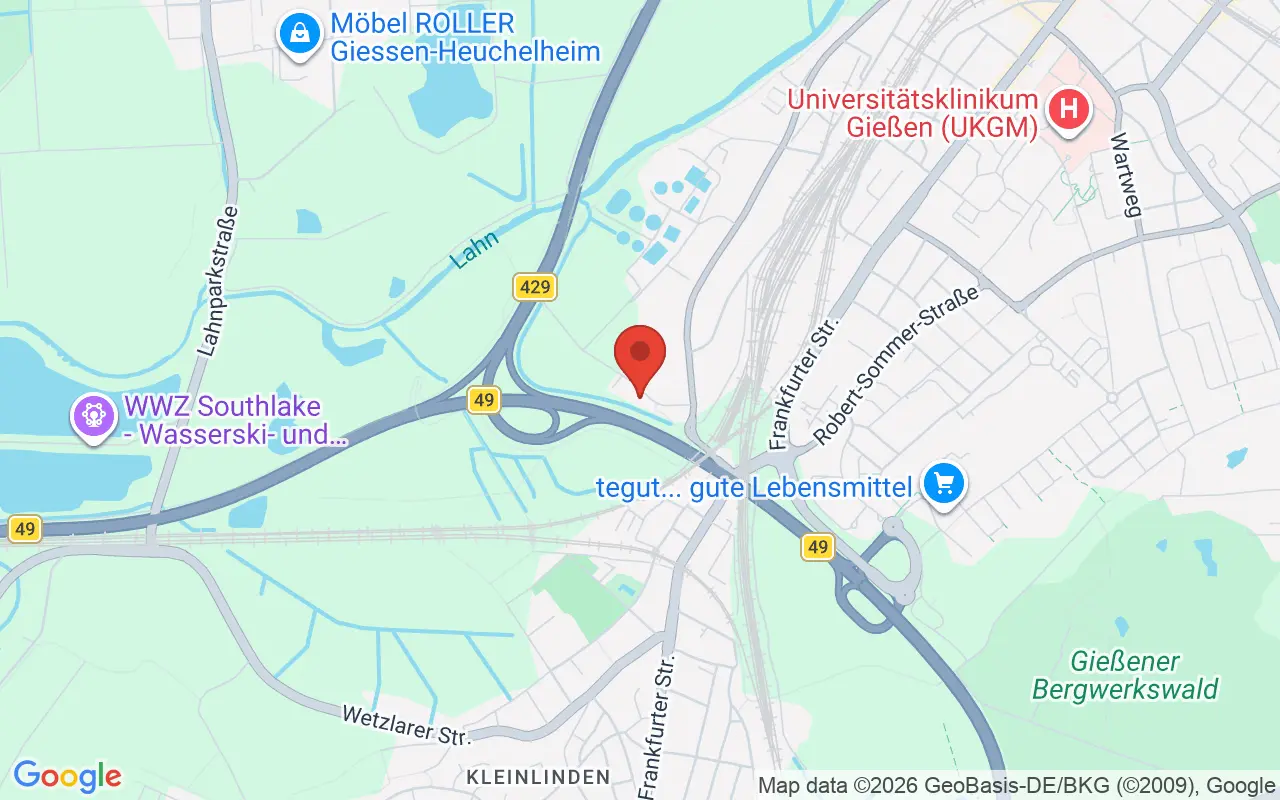 Zulassungsstelle Gießen auf der Karte