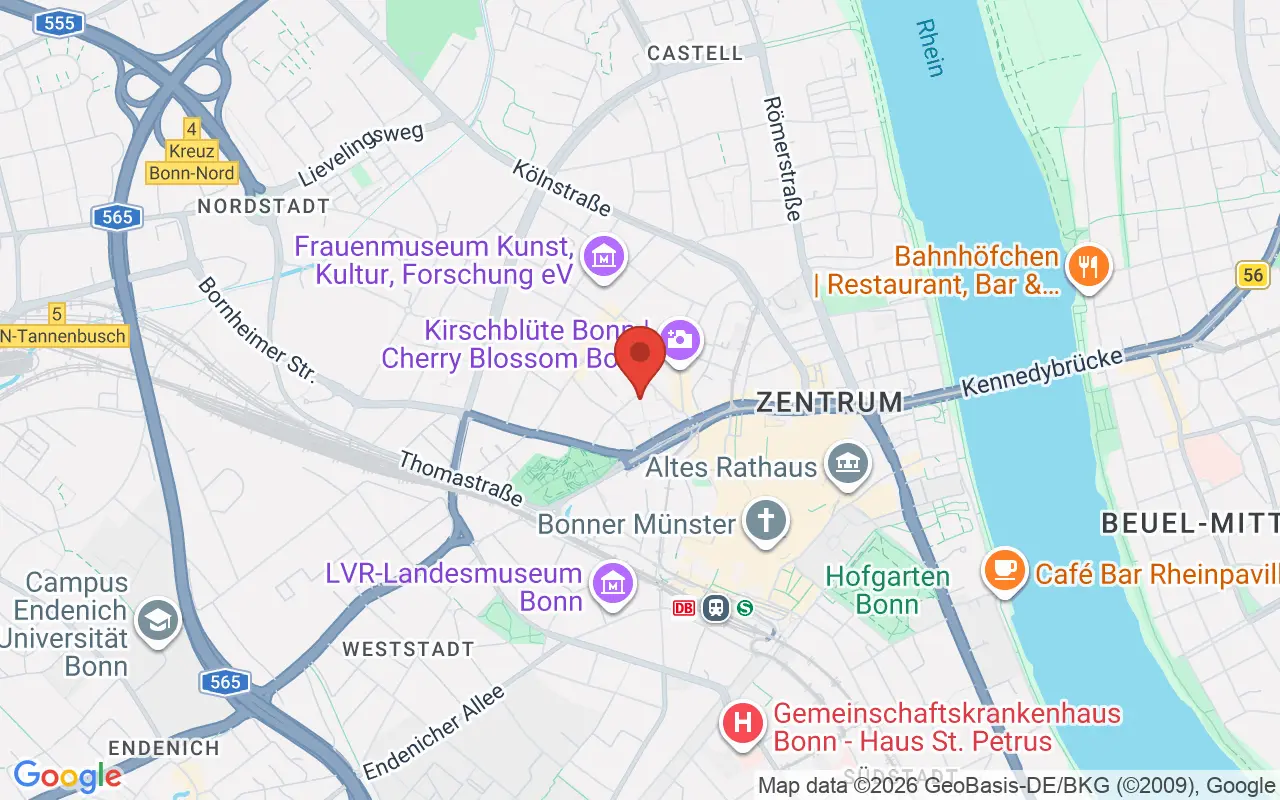 Zulassungsstelle Bonn auf der Karte