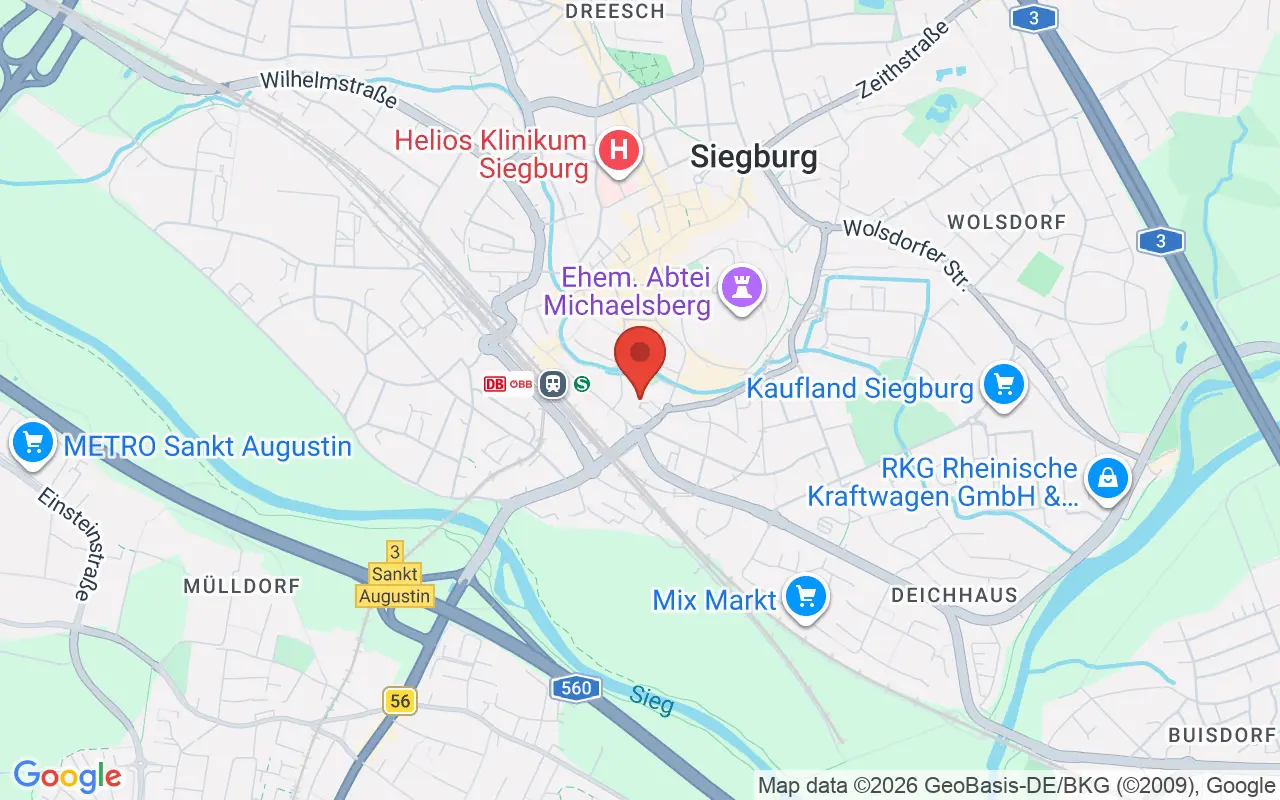 Zulassungsstelle Siegburg auf der Karte
