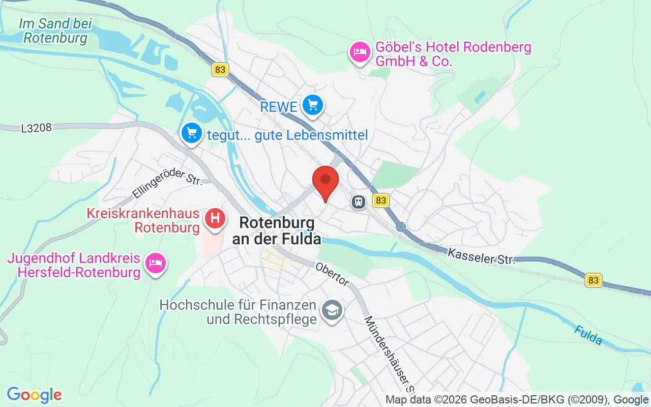 Zulassungsstelle Rotenburg an der Fulda auf der Karte