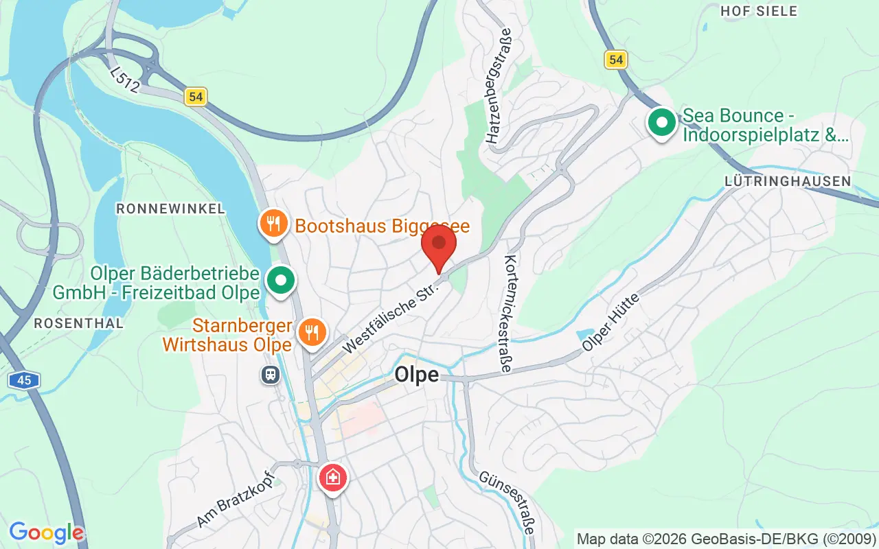 Zulassungsstelle Olpe auf der Karte