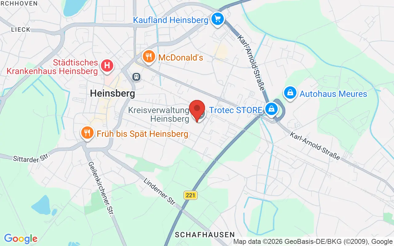 Zulassungsstelle Heinsberg auf der Karte