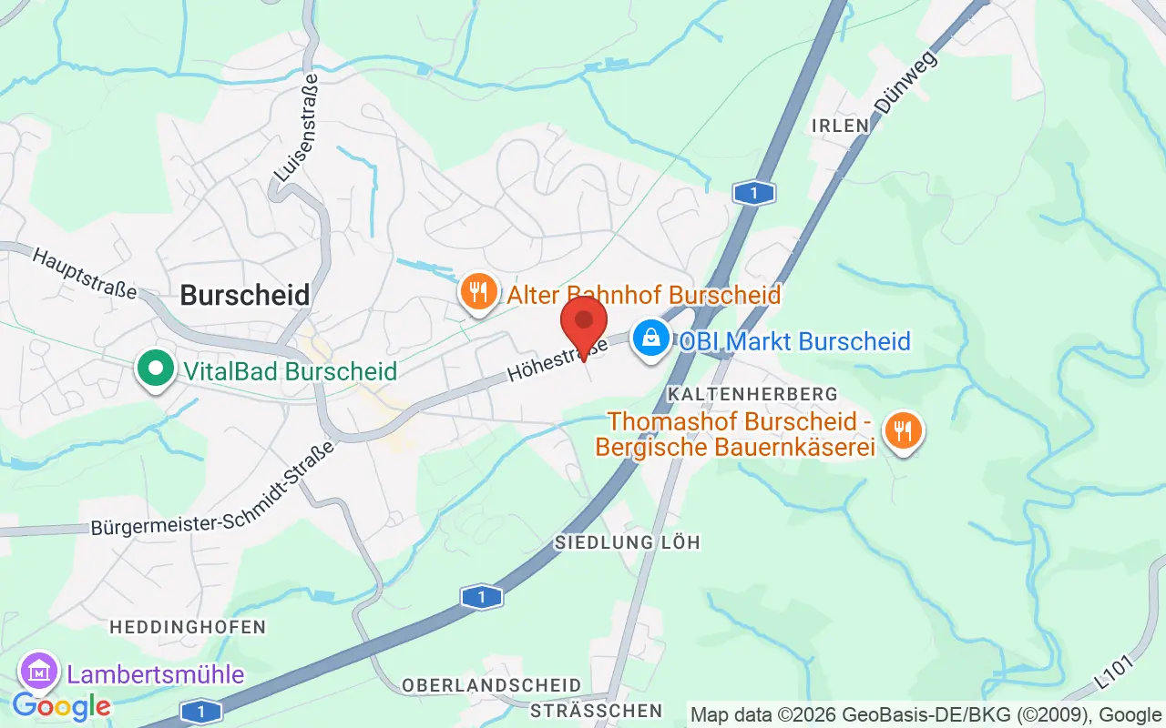 Zulassungsstelle Burscheid auf der Karte