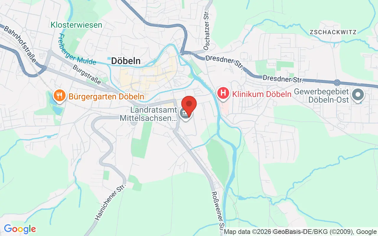 Zulassungsstelle Döbeln auf der Karte