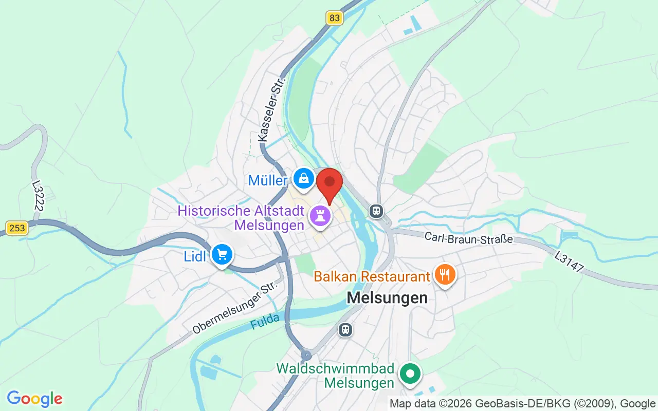 Zulassungsstelle Melsungen auf der Karte