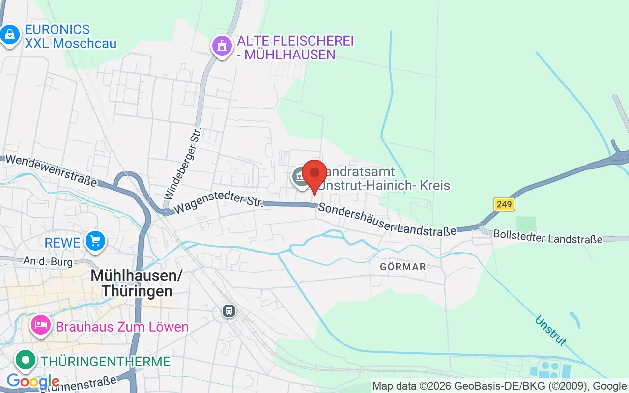 Zulassungsstelle Mühlhausen auf der Karte