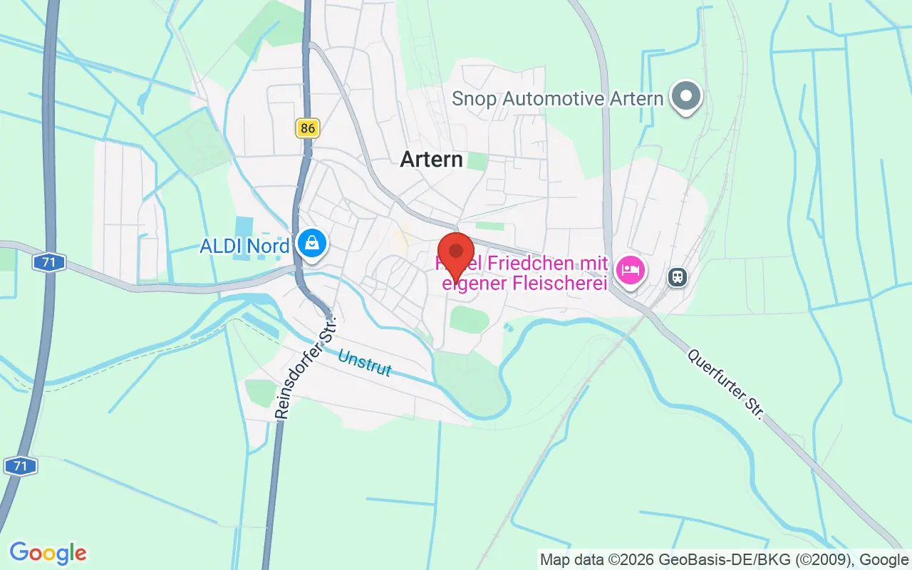 Zulassungsstelle Artern auf der Karte