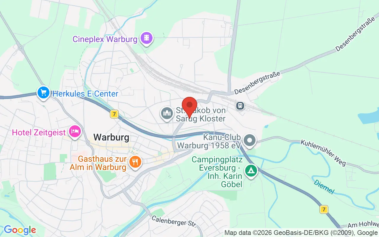Zulassungsstelle Warburg auf der Karte