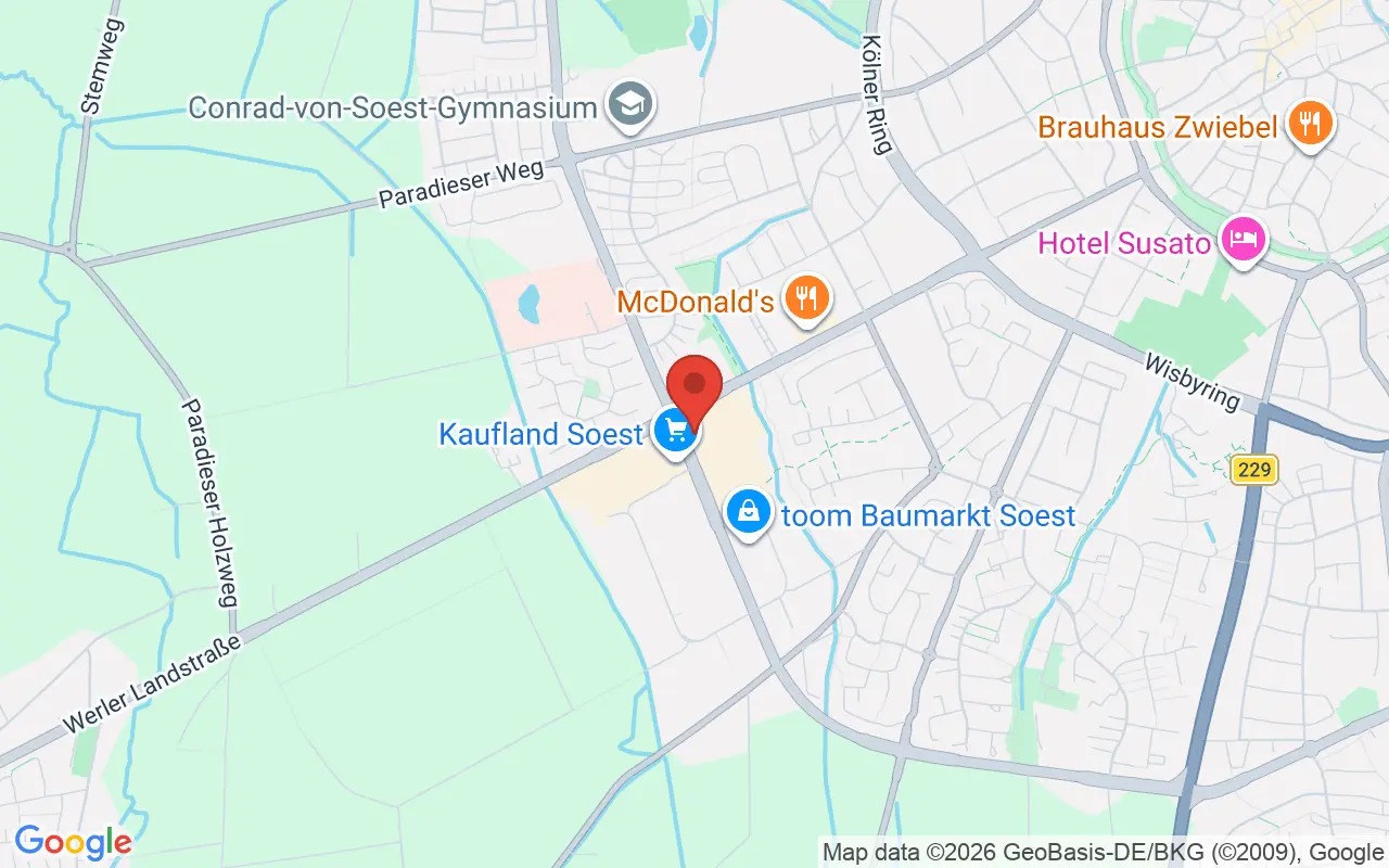 Zulassungsstelle Soest auf der Karte