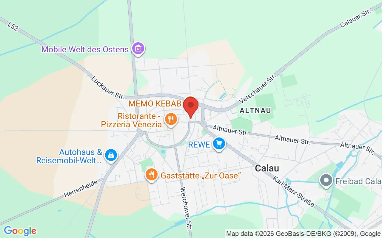 Zulassungsstelle Calau auf der Karte