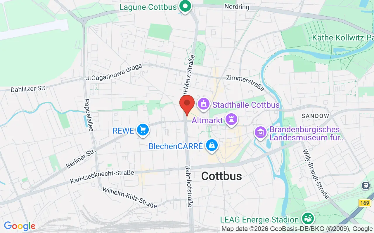 Zulassungsstelle Cottbus auf der Karte