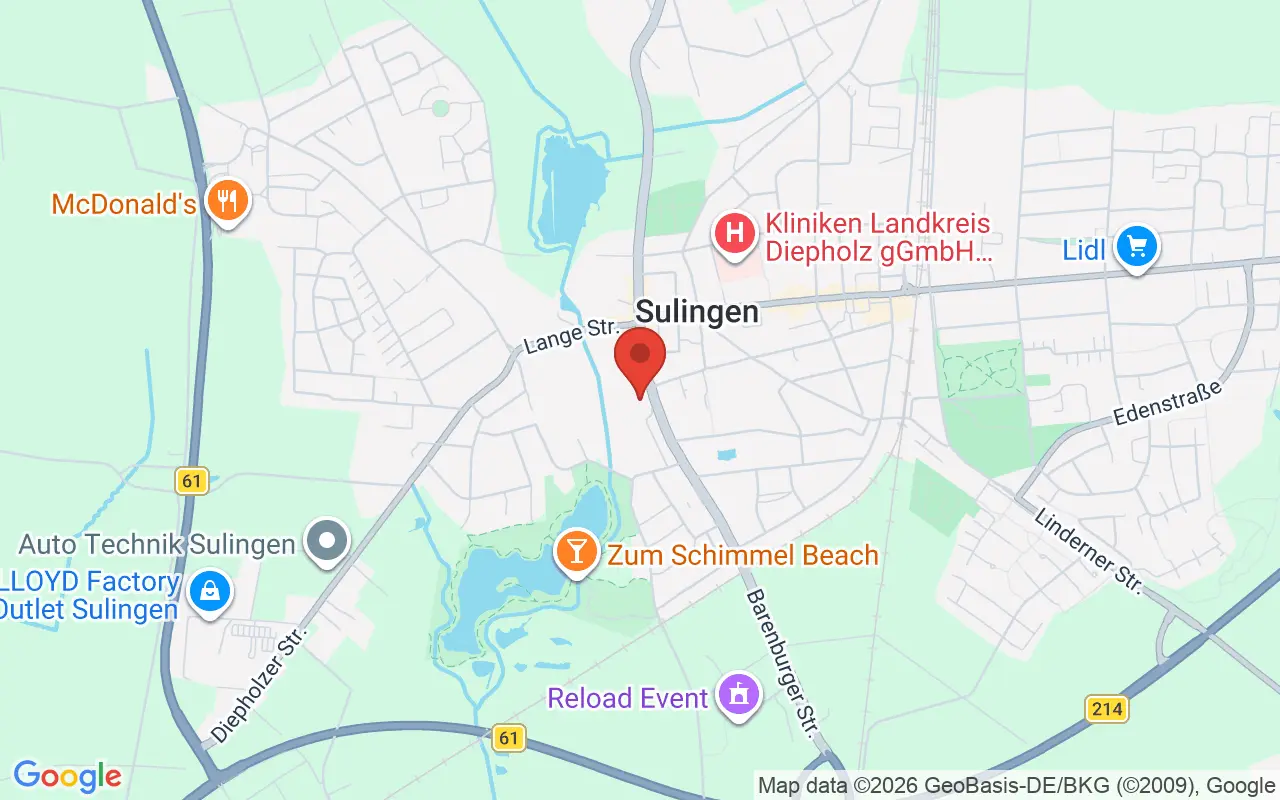 Zulassungsstelle Sulingen auf der Karte