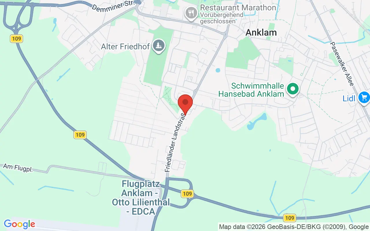 Zulassungsstelle Anklam auf der Karte